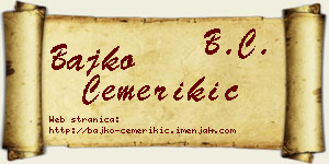 Bajko Čemerikić vizit kartica
